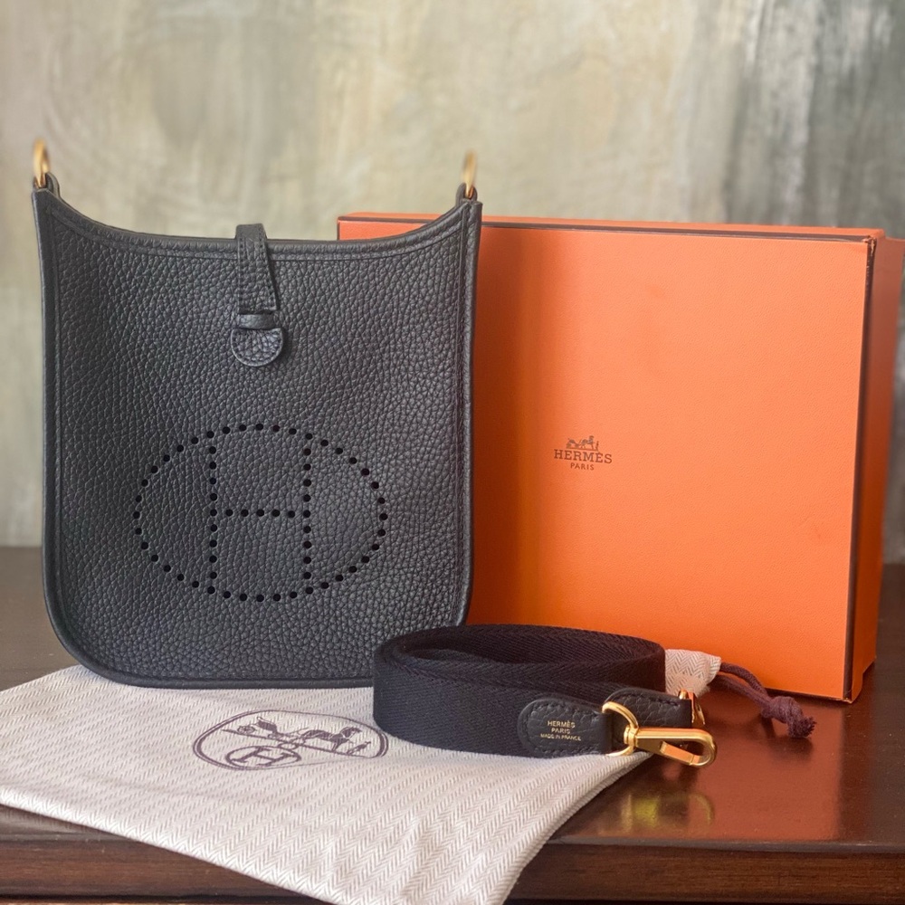 HERMES EVELYNE 16 TPM BLACK CLEMENCE